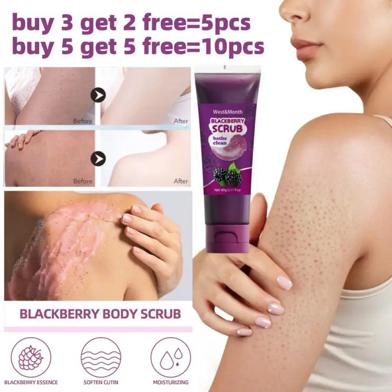 

Exfoliating Body Scrub Chicken Skin Removing Blackberry Essence Repairing Deep Cleansing Moisturizing Bathing Scrub Skin Care