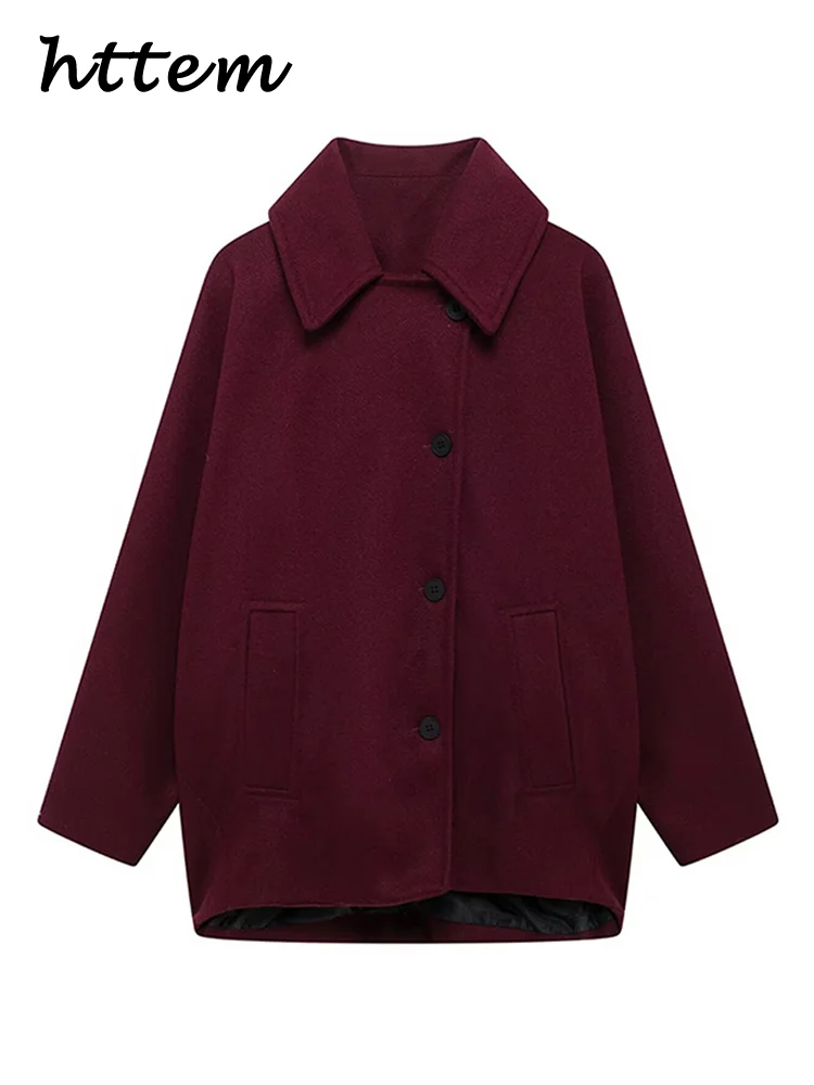 Camel Loose Beading 2025 Spring Oversized Pocket Ladies High Street Shiny Outwear Jacket main image 1