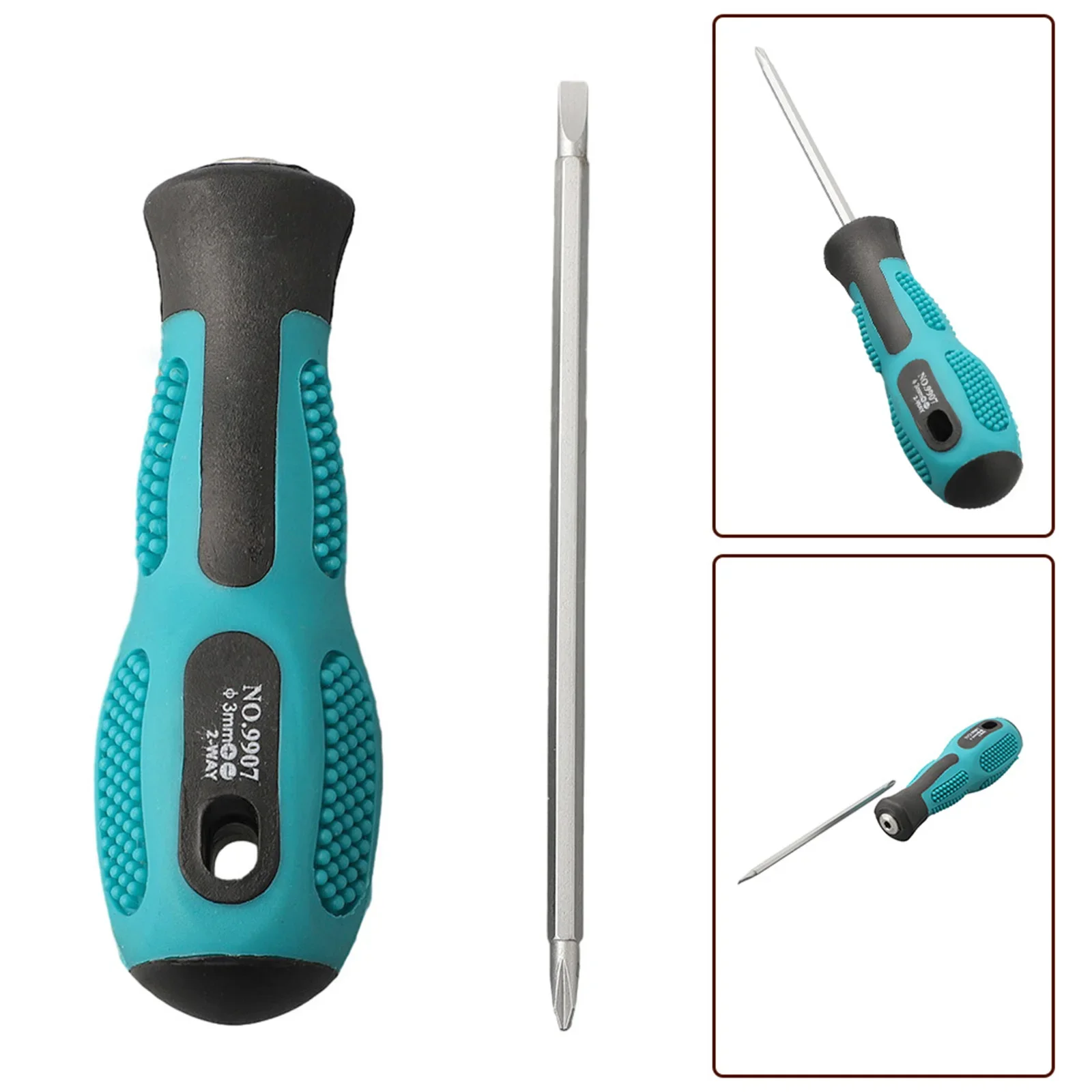 

Double-Use 2 In 1 Slotted Cross Magnetic Screwdriver Handle Bolt Driver Screwdriver 3x75mm Repair Tool Workshop Equipment