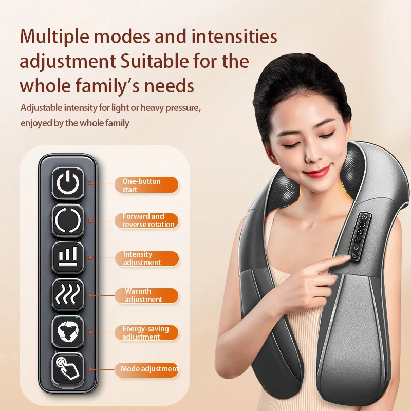 Cervical Electric Blanket Shoulder Neck Back Massage Device Facial 26w Metub Massage Vacuum Cups Scalp Massager Machine neck and shoulder massager