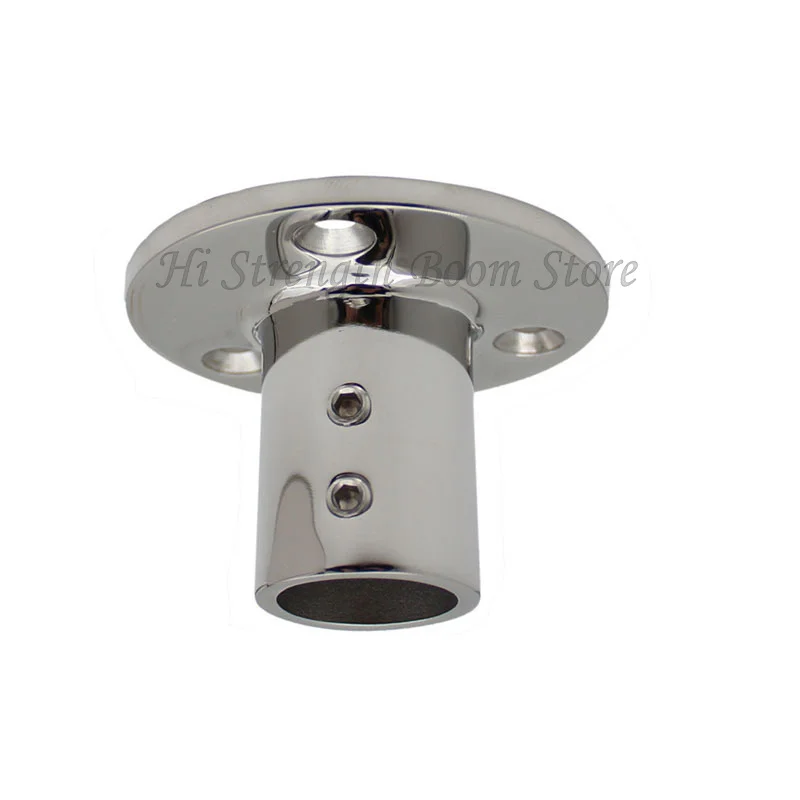 90 Degree Stainless Steel Round Tube Stanchion Base – Marine Grade 316 SS Hand Rail Fitting For Boats & Railings - View #8