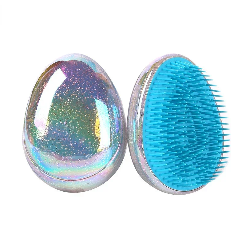 Kids Straight Hair Brush Anti-knotting Hair Smoothing Combs Marbling Egg Glitter Anti Static Massage Hairbrush Hair Care