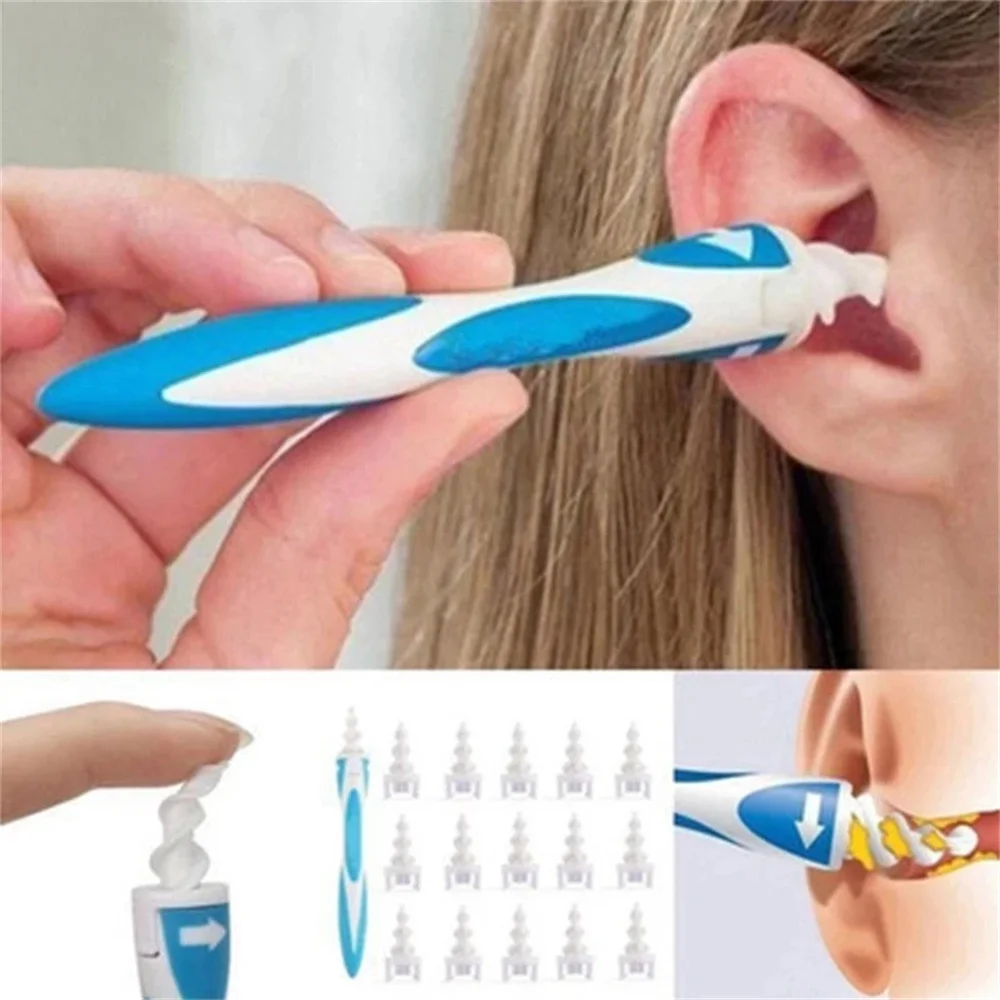 

16pcs Ear Cleaner Ear Wax Cleaning Kit Spiral Silicon Ear cleaning Care Tools For Ear Beauty Health Ear Pick Earwax Removal Tool