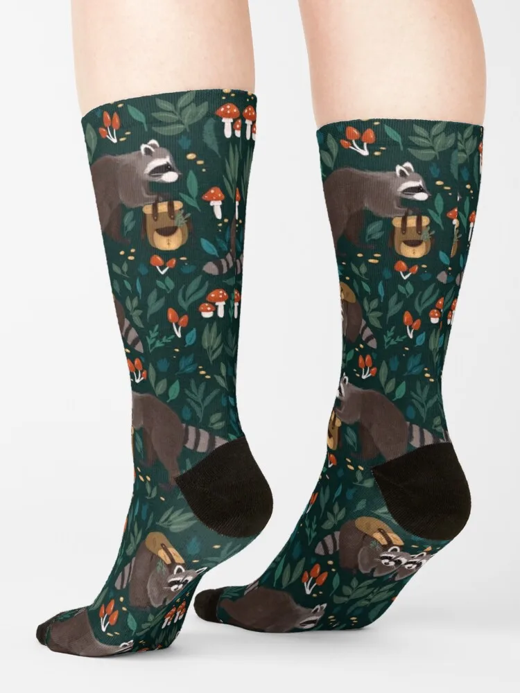 Raccoons greenSocks Women'S Socks High Men'S Winter Thermal Socks