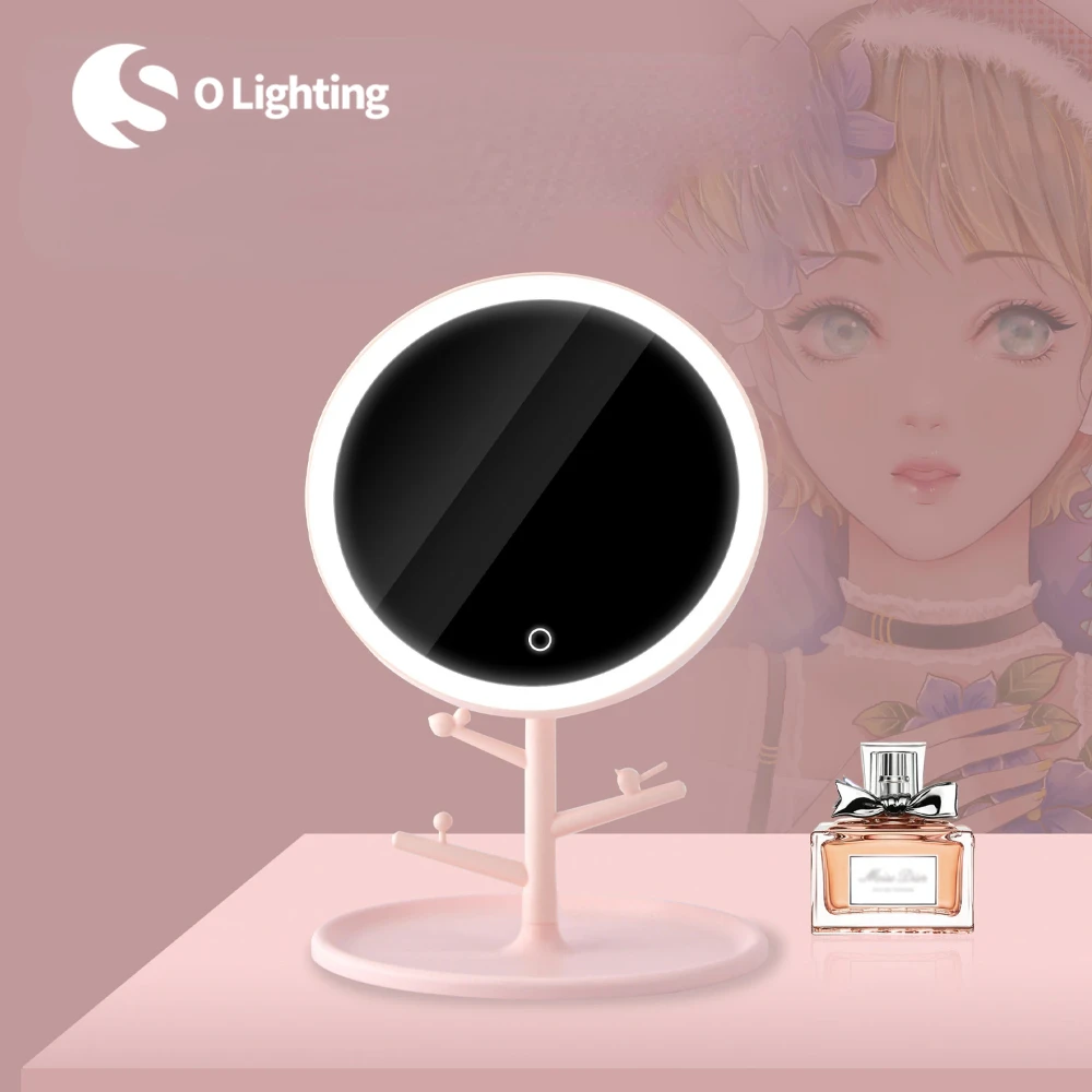 Mirror Fill Light Makeup Mirror 10 Times Magnification Desktop Makeup Bathroom Desktop Portable Folding Fill Light