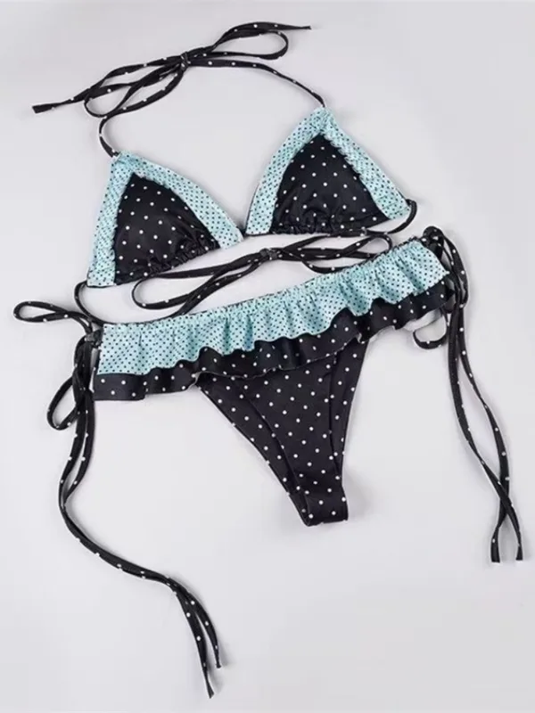 High Waist 2-Piece Split Bikini Set for Women