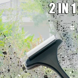 Brosse de nettoyage de vitres 2 en 1, outil universel de nettoyage de vitres de voiture, de pare brise, de maison, essuie glace détachable 