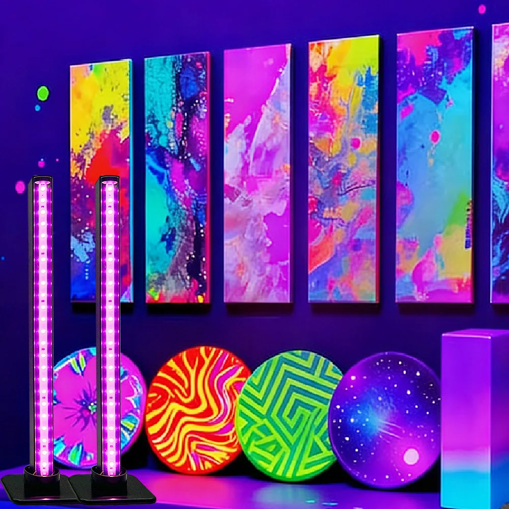 UV 블랙 라이트 램프 UV 투광등 LED 실내 장식 파티 분위기 댄스 테이블 램프 UV 라이트 할로윈 형광 파티