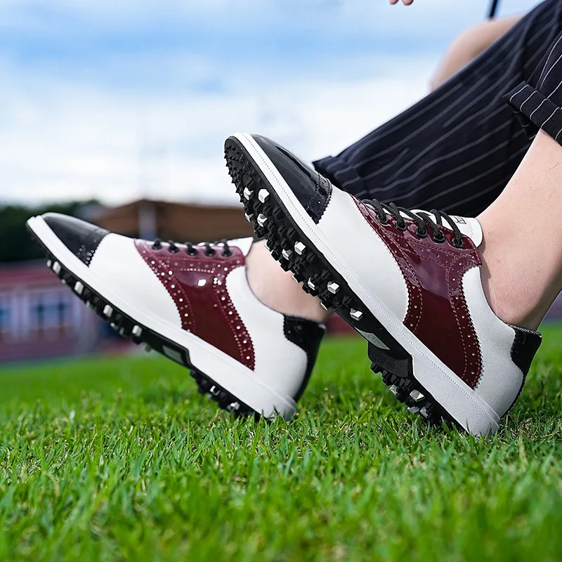 New Men's Golf Shoes Grass Anti slip Golf Training Shoes Classic Fashion Lefu Shoes Outdoor Sports Hiking and Walking Shoes 5