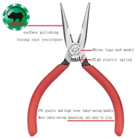 Japan RHINO Multi-Function With Teeth 5 Inch Sharp Nose Cutting Pliers Cutting Line Fishing YP-501R Mini Electronic Pliers 1