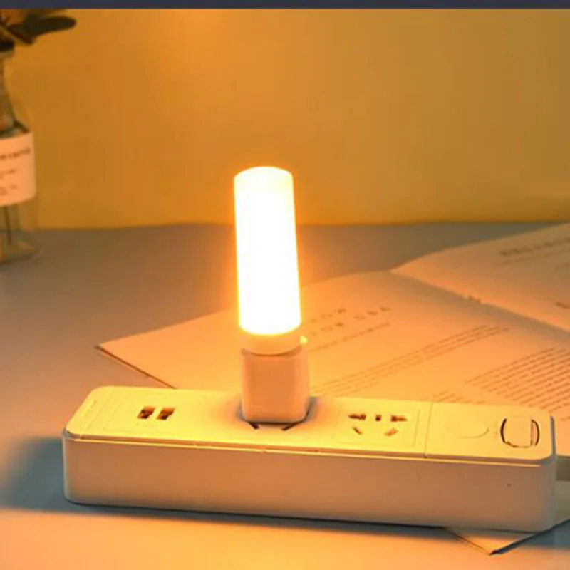 LED Flame Effect Fire Light Bulbs USB Base DC 5V Book Lamp for Power Bank Camping Lighting for home Christmas birthday party w28