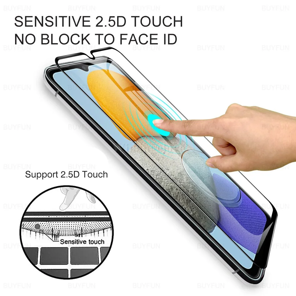 10Piece Tempered Glass Film for Samsung Galaxy M52 M62 M42 M32 M22 M12 Full Cover Screen Protector Film for Samsung A52S Glass