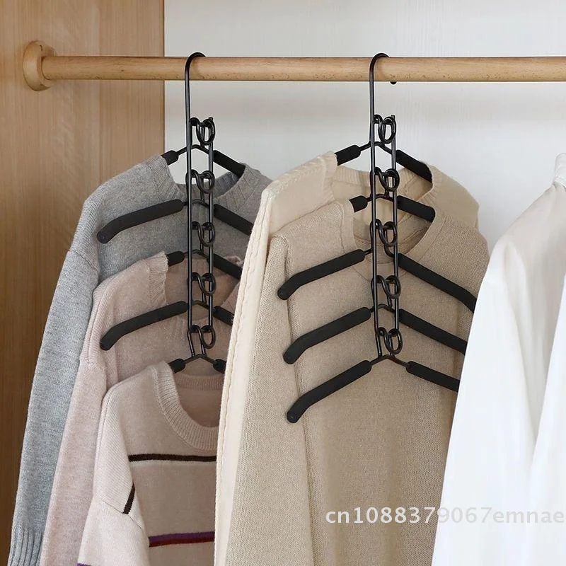 [ZYAS]다층형 걸이식 옷걸이, 후크 포함, 공간 절약형 옷장 정리함, 코트, 셔츠, 드레스, 재킷 걸이 보관용