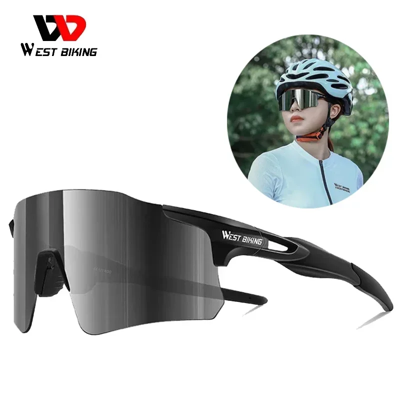 

WEST BIKING Photochromic Cycling Sunglasses Men MTB Road Bike Windproof Goggles Polarized Women Sport Fishing Driving Glasses