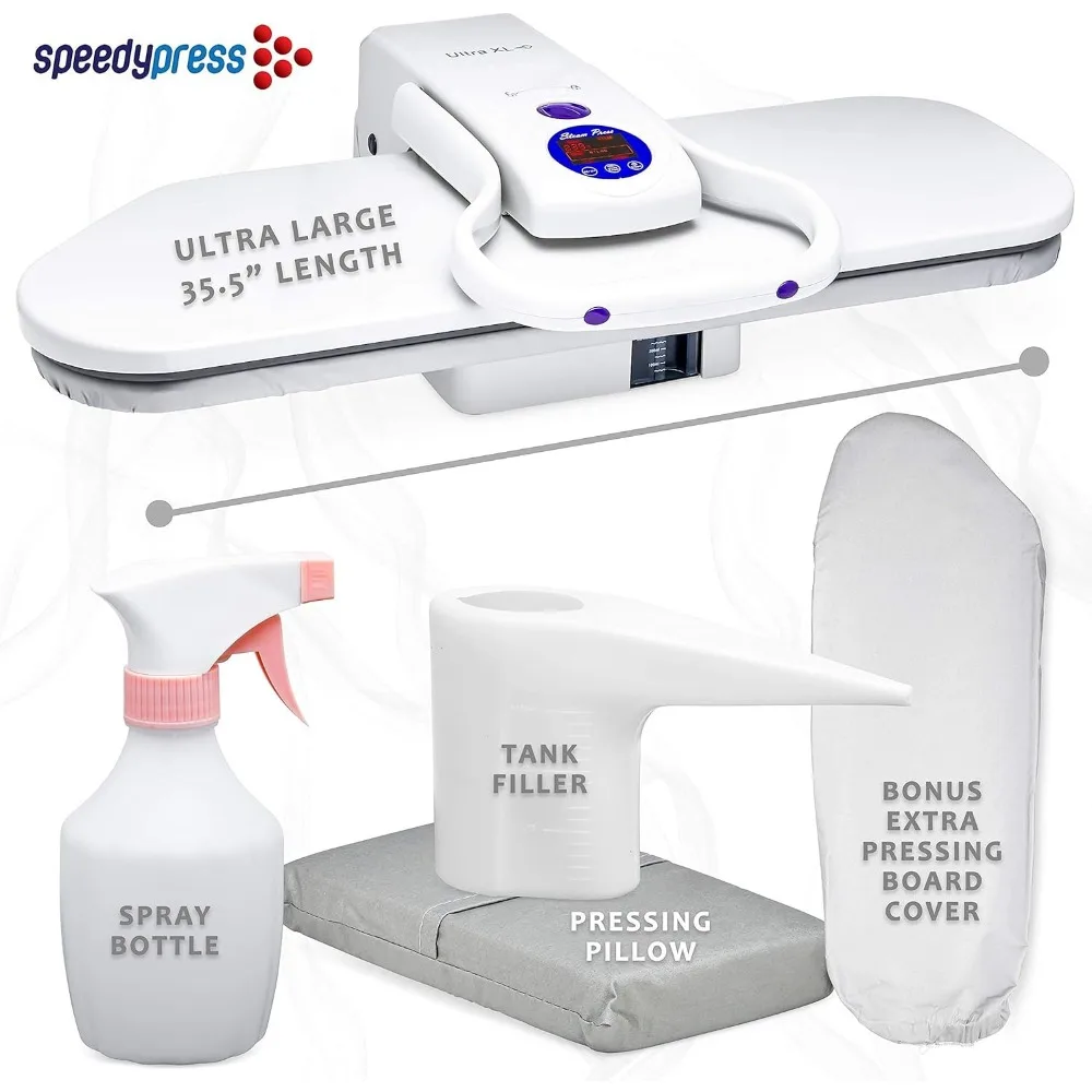 Oversize Pressing Iron/Steam Press | Ultra XL Electronic Iron Press w/ 100LBs. of Pressing Pressure for Home/Business 3