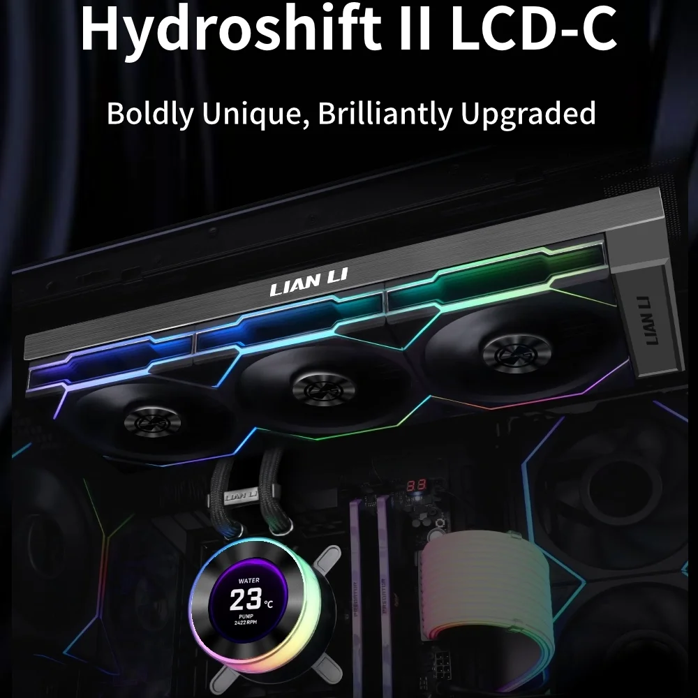 LianLi HydroShift II LCD-C 360TLL AIO CPU Cooling , Including a