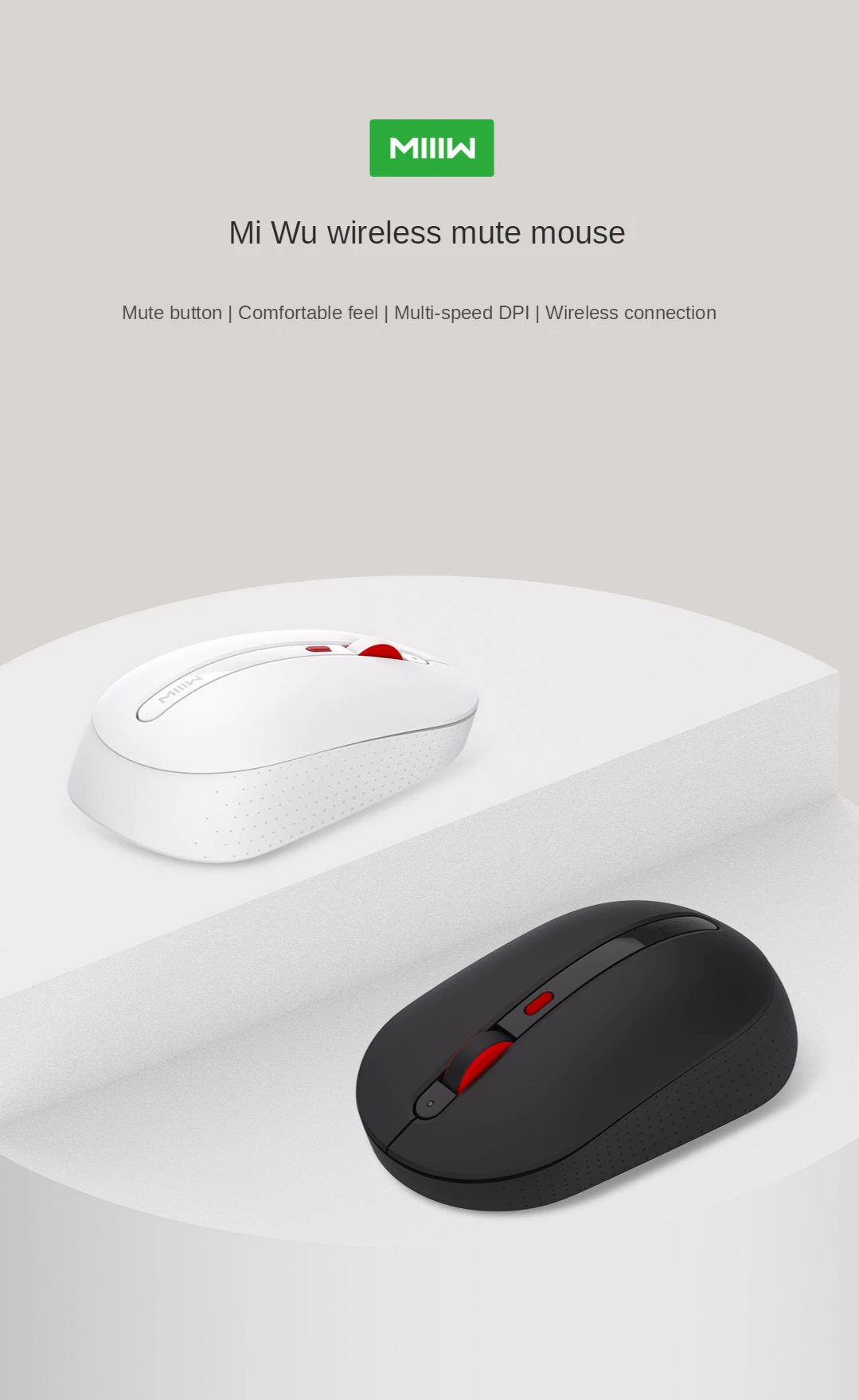 pc gaming mouse MIIIW Original Portable Ubs Wireless Mute Mouse Photoelectric Silent Notebook Desktop Computer Gaming Office Home Xioami Mouses wired gaming mouse