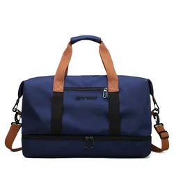 Women's Large - Capacity Gym and Travel Shoulder Bag with Wet - Dry Separation (Blue)