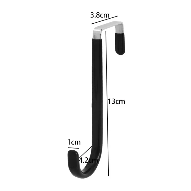 1/6pcs Door Hanger Hooks Stainless Steel S-shaped Cabinet Door Hooks Punch-Free Towel Bag Coat Kitchen Bathroom Organizer storage hook door hook