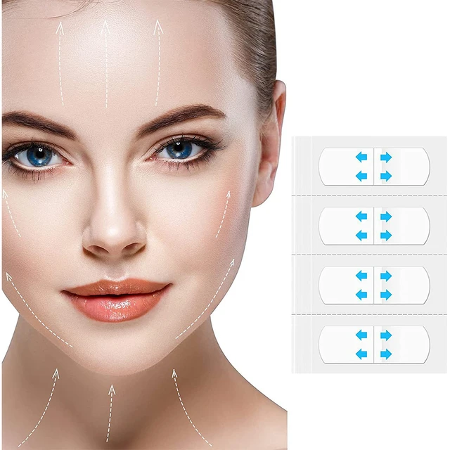 100Pcs Face Lift Tape Facial Neck Double Chin Lifting Invisible Makeup Lift  Tool