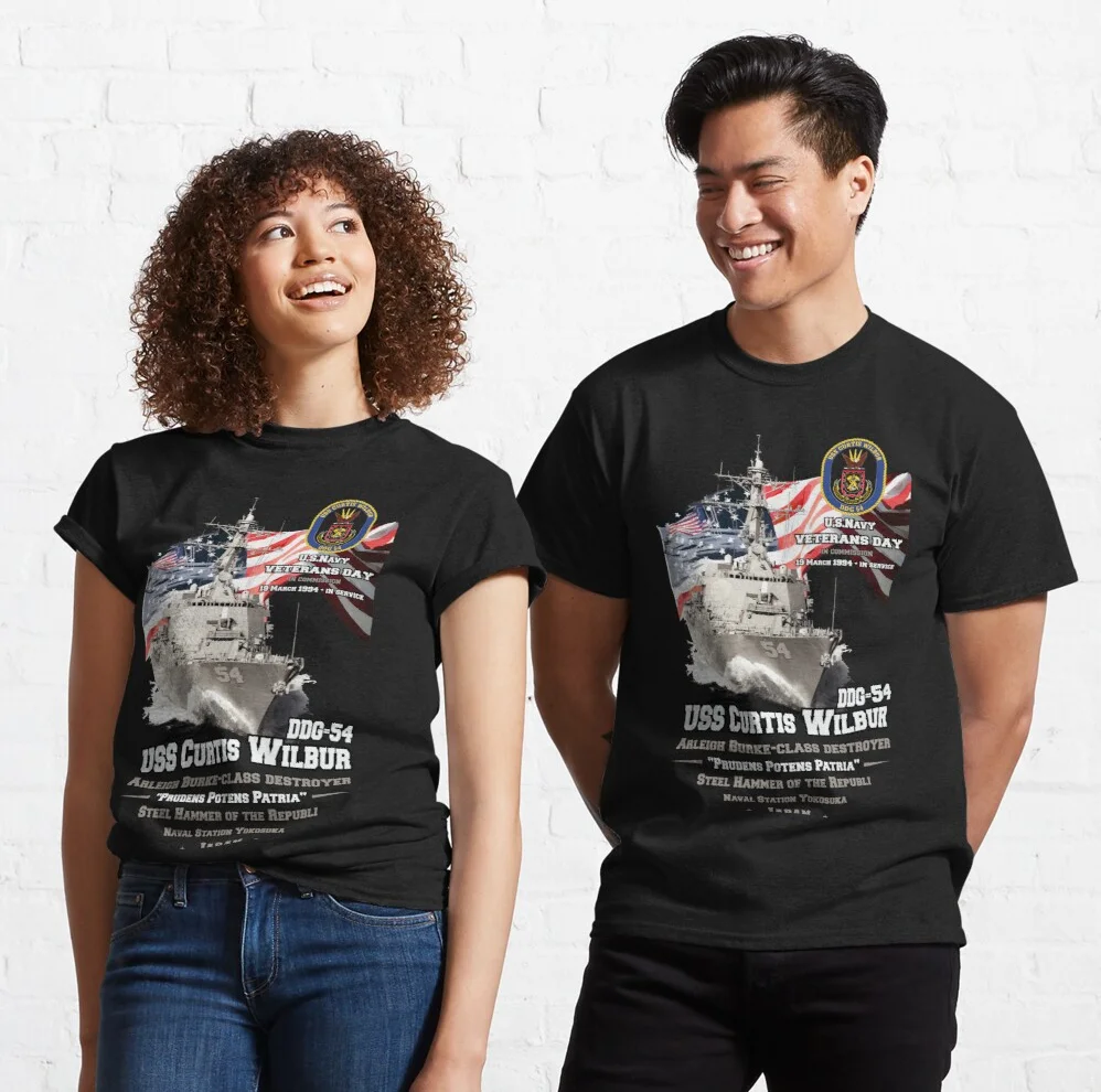 

Naval (DDG-54) S Curtis Wilbur Destroyer T Shirt. New 100% Cotton Short Sleeve O-Neck T-shirt Casual Mens Top
