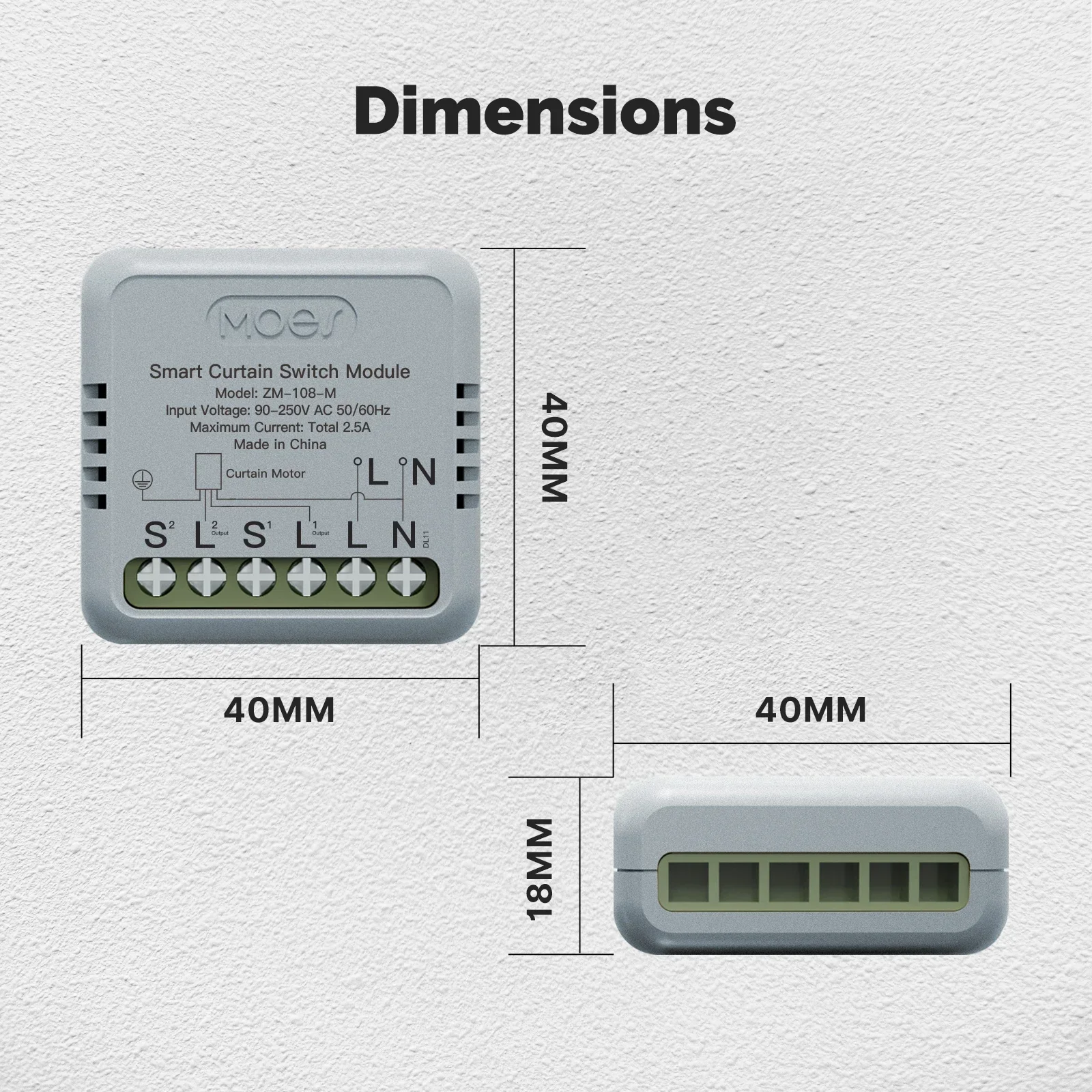 Tuya WiFi/ZigBee Smart Curtain Switch Mini Module For Rocker Reset Switch, App R