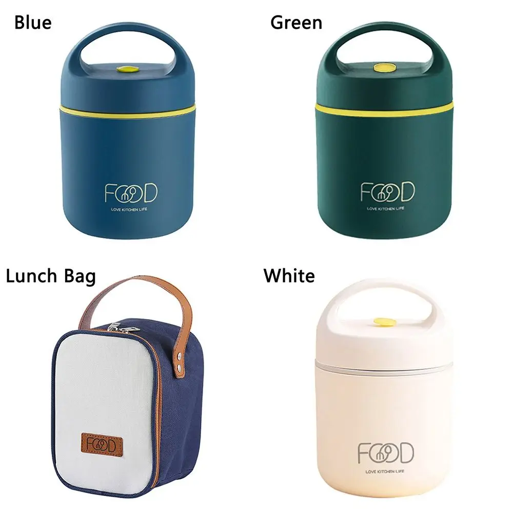 Durable Stainless Steel Soup Cup Thermal Lunch Box Insulated Lunch Bag Food Container Vacuum Cup for Student Kids Office Worker