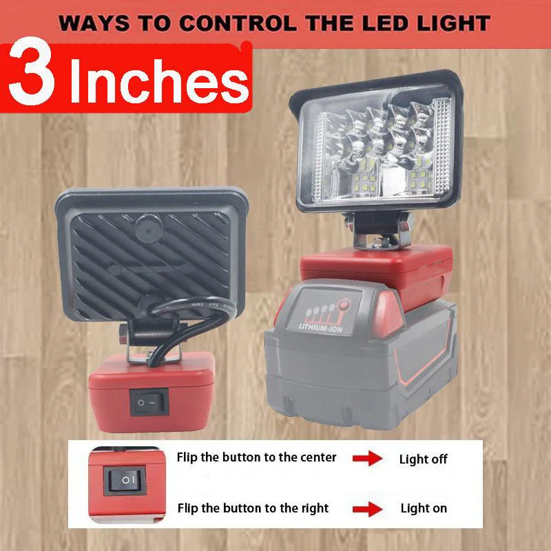 Lampe torche de travail LED pour batterie Milwaukee m18 18