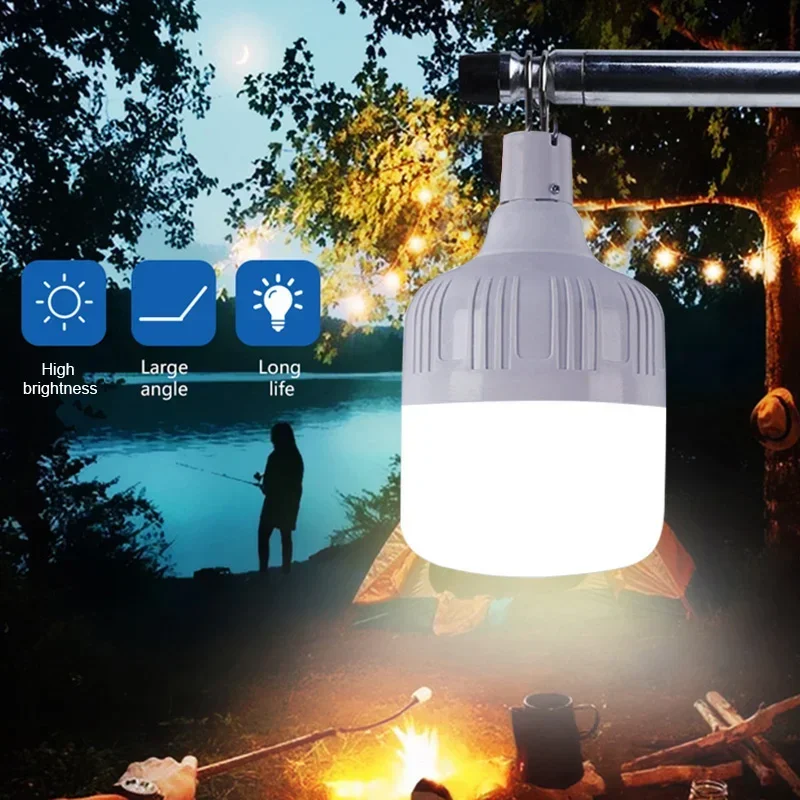 Camping Light USB Rechargeable Camping Lights Led Light Lantern Portable Emergency Bulb Lamp High Power Tents Lamp Flashlight Equipment Bulb