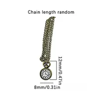 1:12 Miniature Dolls Accessorie Mini Vintage Pocket Watch Alloy Alarm Clock Model Kids Pretend Play Toy DIY Dollhouse Decoration 2