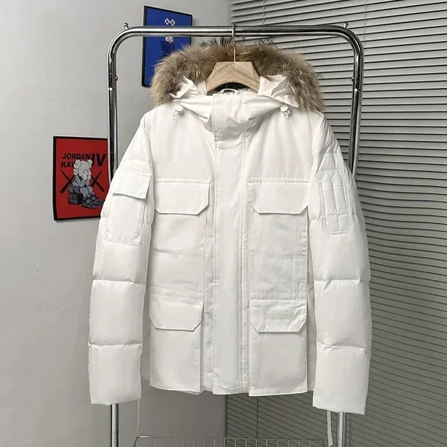 thumbnail image 1 of Nueva chaqueta estilo safari 2024 para hombre, para deportes al aire libre en invierno, con capucha, de primera calidad, de ganso, con capucha, para hombre, 1 of 5