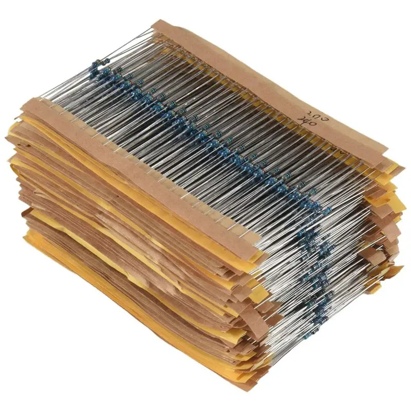 ABT-2600Pcs 130개 값 1/8W 0.125W 1% 금속 필름 저항기 모듬 팩 세트 저항기 모듬 키트 고정형 커패시터