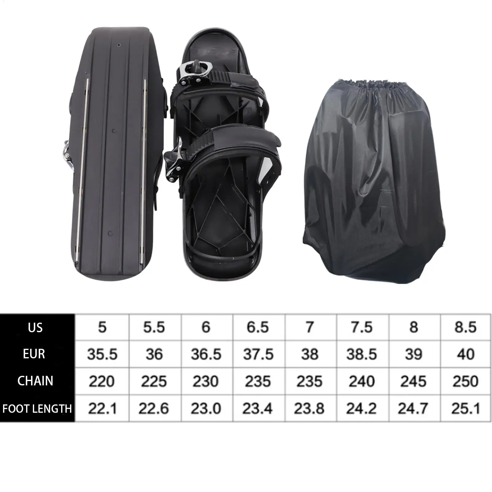 Short Ski Skates for Snow Skis for Winter Shoes Skiboard Snowblade for New Winter Sport at Snow Resorts Adjustable Ski Boot