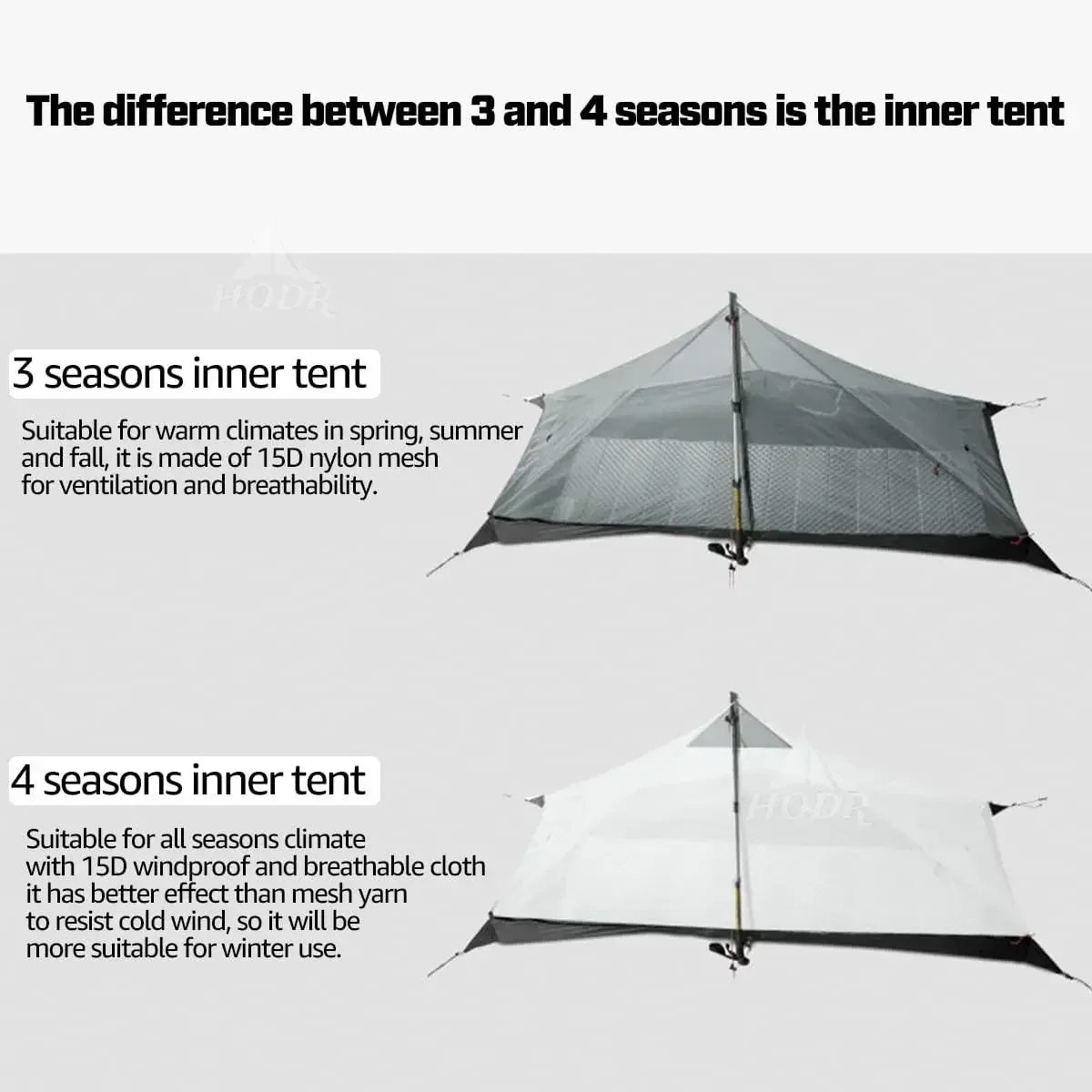 Tent for Outdoor Camping Hiking Ultralight Solo 3F UL GEAR Lanshan1 3/4 Season Tipi Tent Rodless camping tent,portable tent,survival tent