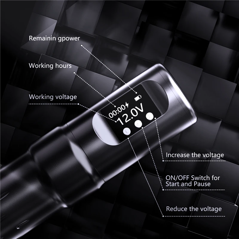 Bigwasp ワイヤレスプロフェッショナルタトゥーマシン BIGWASP Wireless Tattoo Pen Machine Professional Rotary