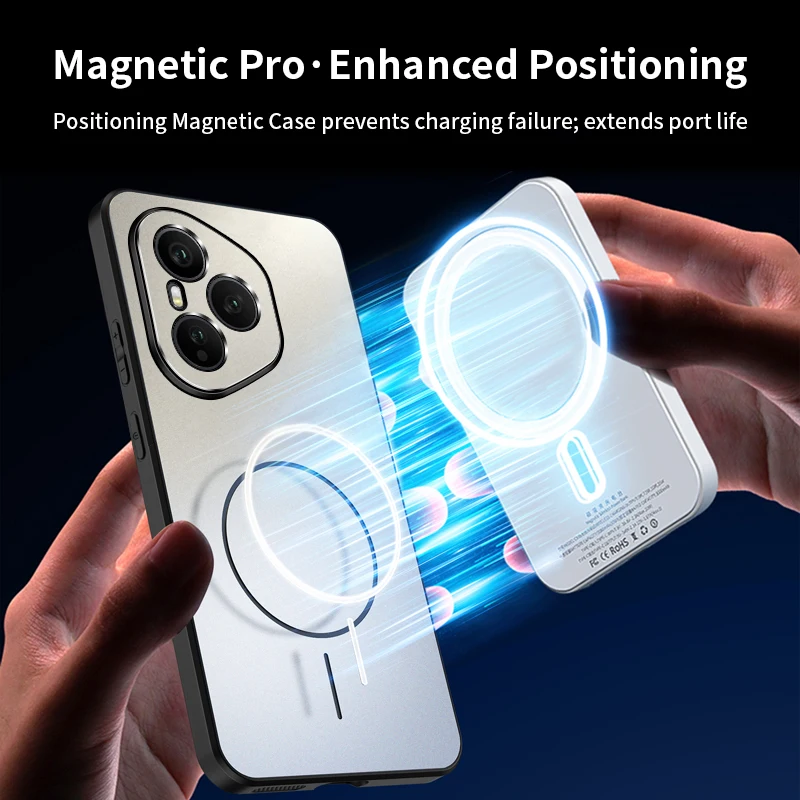 Magsafe Original Slim Metallic Magnetic Phone Case - Anti-Fall Airbag Bumper & Wireless Charging Cover