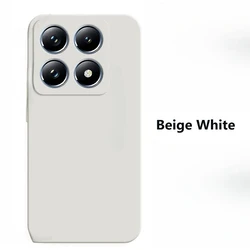 Shockproof Silicone Back Cover - Fashionable, Skin - friendly Soft Phone Case for Xiaomi 14Tpro 5G (White)