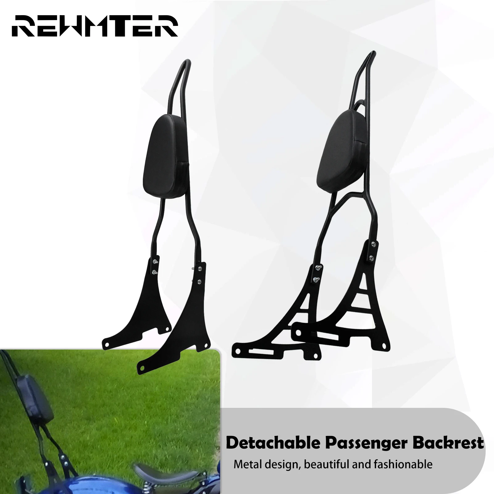 

Motorcycle Black Detachable Passenger Backrest Sissy Bar For Harley Sportster XL1200R XLH1200 XL883C XL883R XLH883 2004 2005-up
