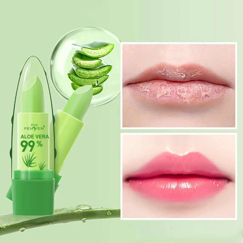 12PCS Set Aloe Extract Lip Balm Color-changing Lip Balm Long-lasting Moisturizing Lipstick for Valentine's Day & Festival Gift 4