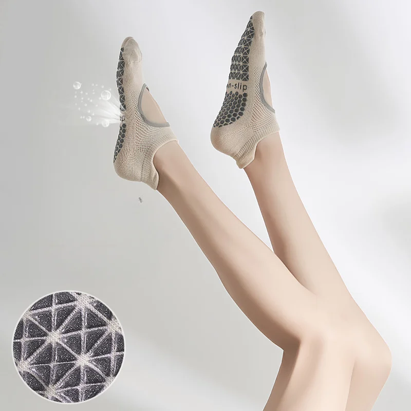 

Yoga Socks for Women Pilates Ballet Dance Cotton Socks Non-Slip Woman Sport Sock Gym Workout Slipper Running Grip Sock