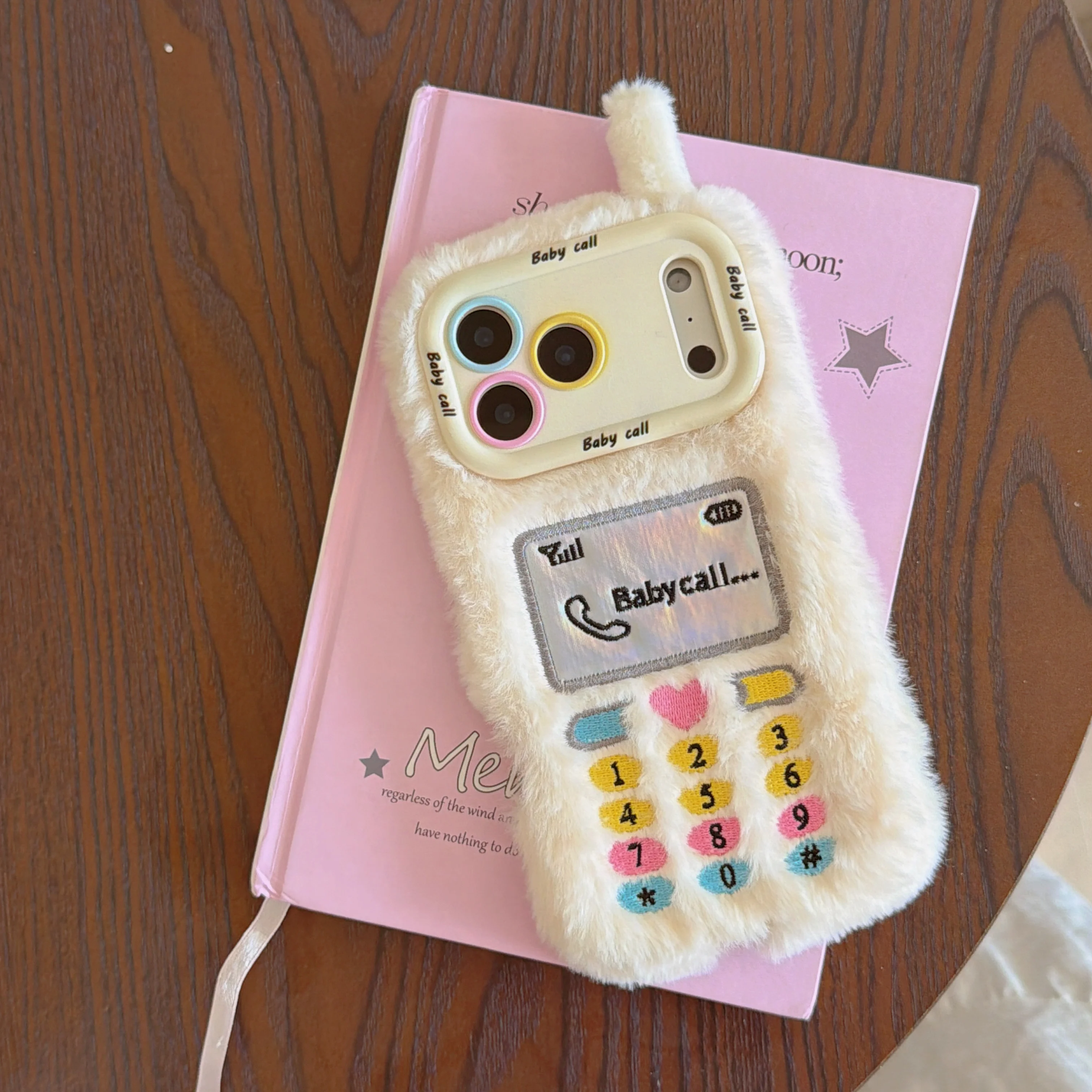 Adorable Plush Phone Case with Built-in Camera Stand
