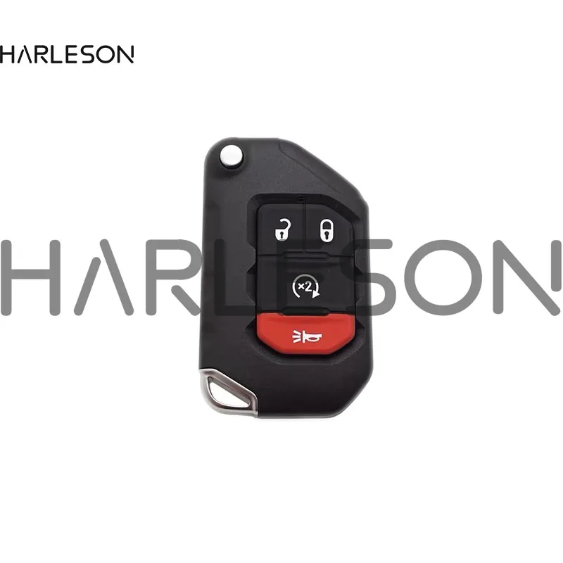 2/3/4 Button Flip Remote ASK 433MHZ PCF7939M 4A Chip for Jeep Wrangler Folding Key 2018-2019 FCCID: OHT1130261