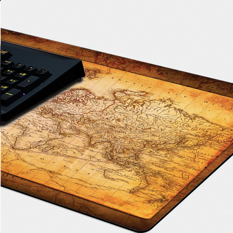 Mairuige – Grand Tapis De Souris Carte Du Monde, Pour Ordinateur