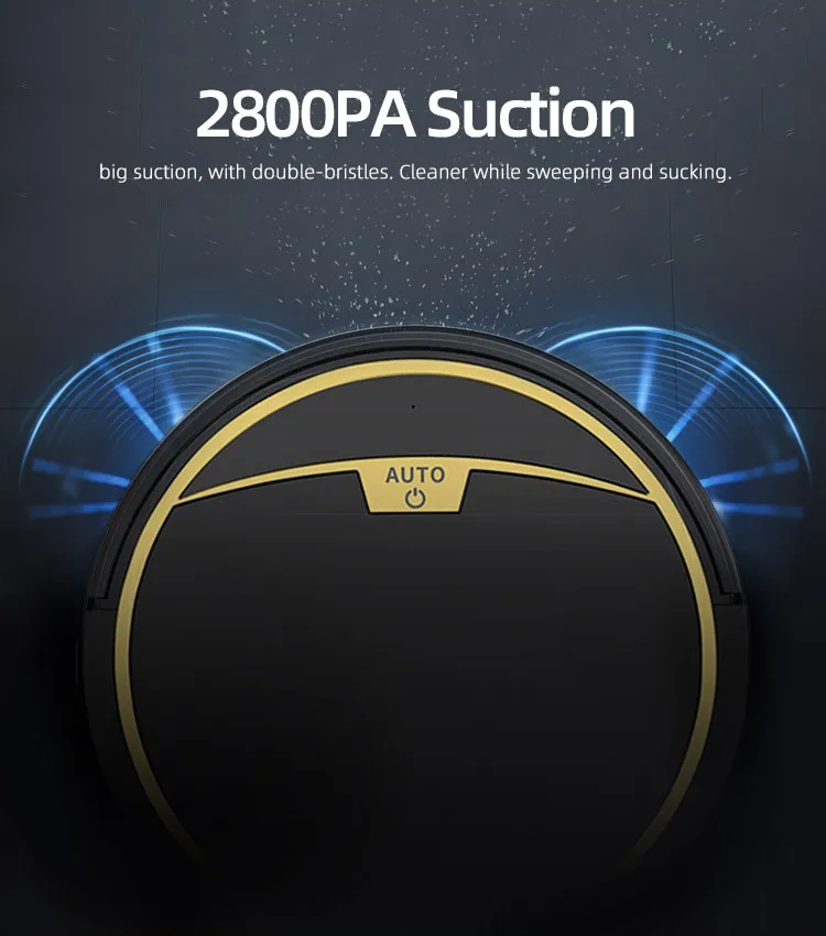 Automatic App Control Vacuum Cleaner Household Floor Sweeper Water Tank Wet Dry Electric Mop Robot Vacuum Cleaning Machine