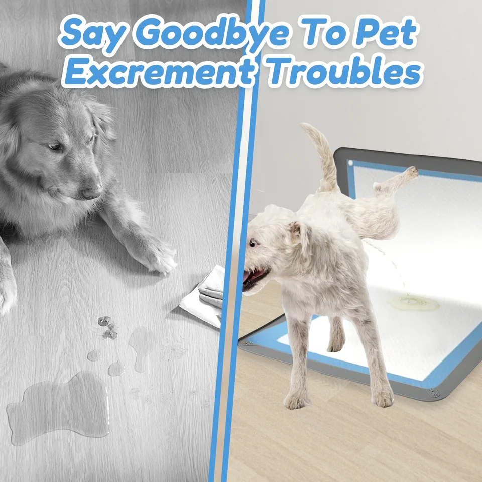 Silicone Dog Pee Pad Holder Tray - 24x24 Inch Leak-Proof Mat For Puppy Training & Floor Protection