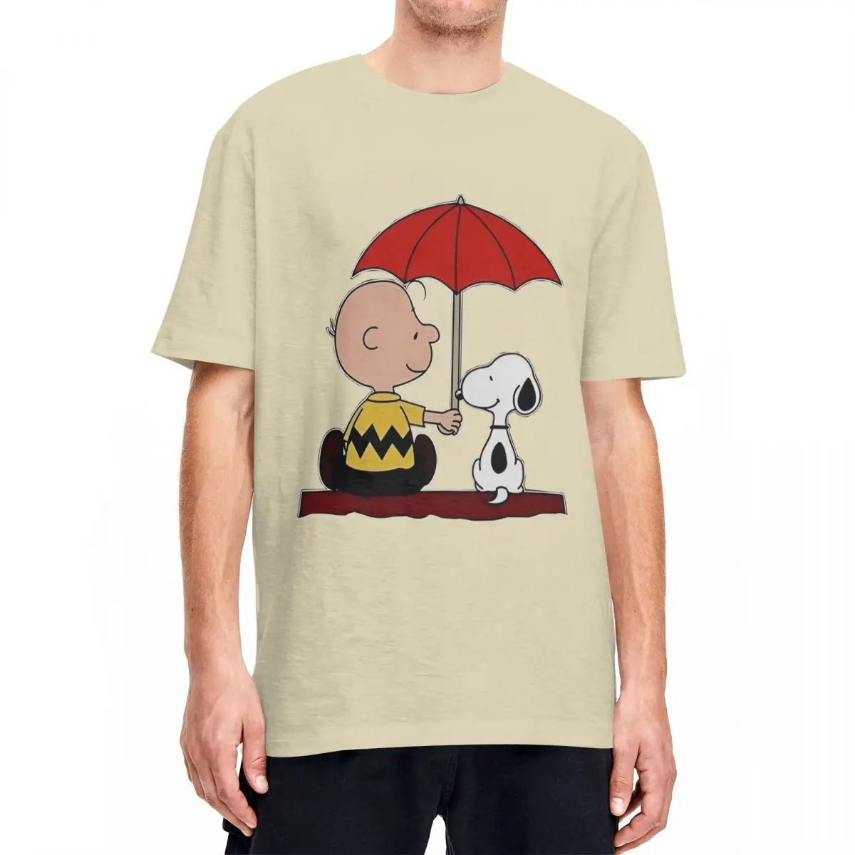 thumbnail image 1 of Camiseta de dibujos animados de Charlie Brown y Snoopy de Peanuts, camisetas divertidas de manga corta, camisetas de algodón puro con cuello redondo, camisetas de gran tamaño, 1 of 5