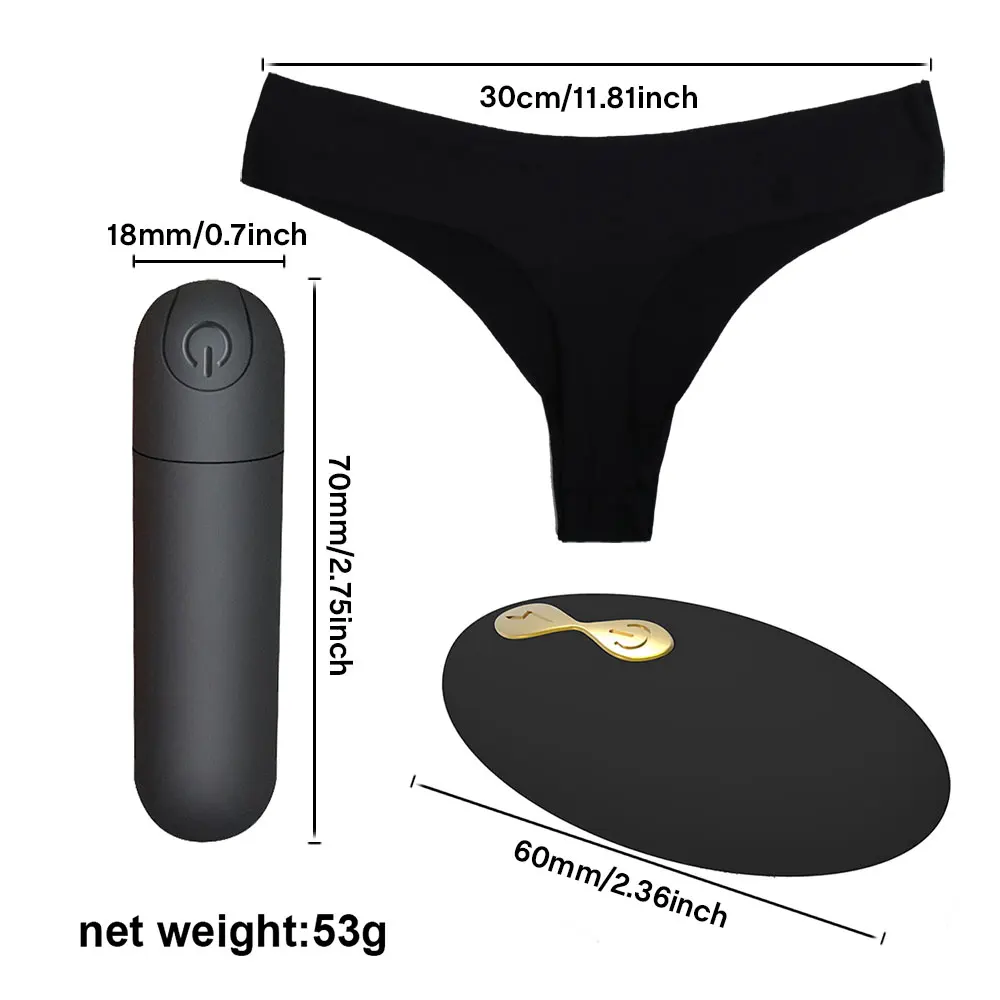 Vibrating Panties 10 Function Wireless Remote Control Rechargeable Bullet  Vibrator Strap on Underwear Vibrator for Women Sex Toy