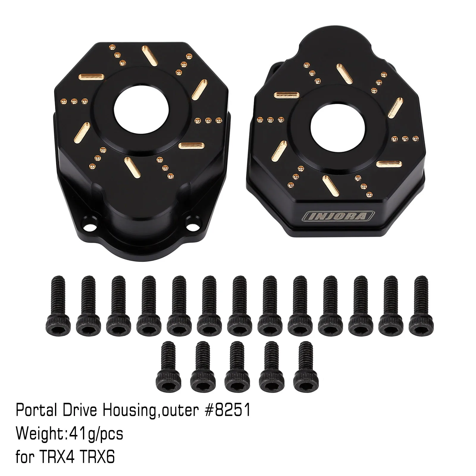 COOWOO Brass Front C-Hubs (2pcs) - Counterweight Caster Block Upgrades For TRX4, TRX6 RC Crawler Cars - View #8