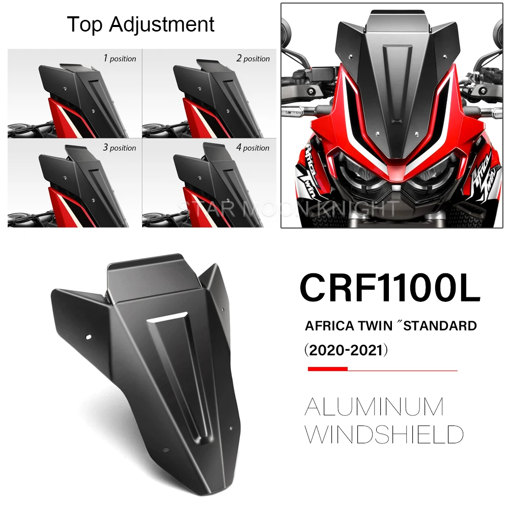 Parabrezza Per Honda Africa Twin Crf 1100 L Crf1100 1100L Crf1100L Carenatura Parabrezza Standard Deflettore Parabrezza Regolabile