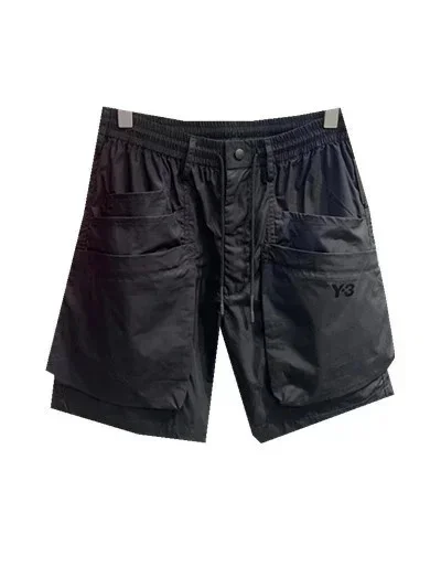 Korean Black Shorts For Men Summer Streetwear Multi Pockets Safari Style Short For Men Sports Casual Men's Short Versatile Short